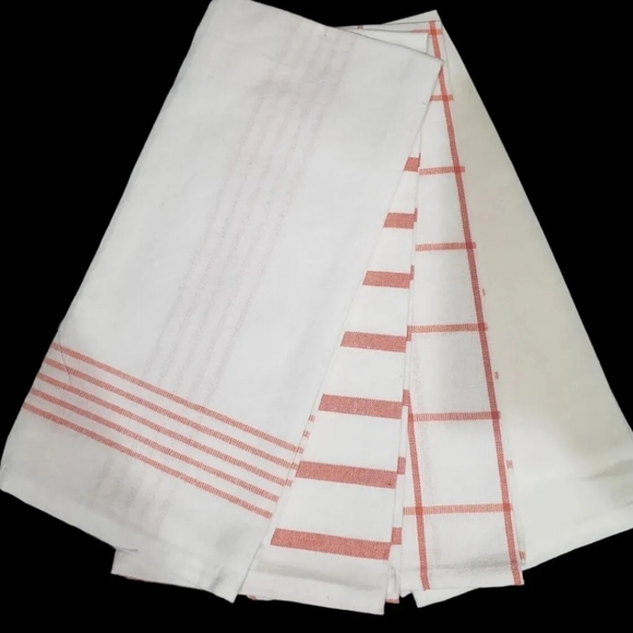 Set of 4 Autumn Skies FALL FOOTBALL FAMILY Striped Kitchen Towels New - Picture 2 of 8